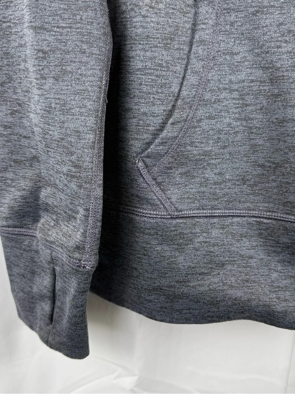 Nike Therma-FIT Gray Pink Pullover Hoodie XS Striped Swoosh Fleece